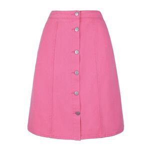 Denim Short Button Down Jeans Skirts Hot Pink